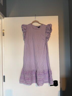 Versona lavender dress with lace detailing